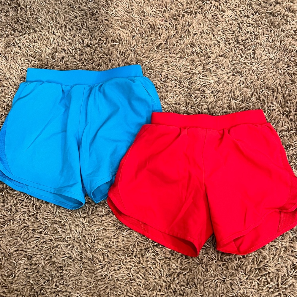 ZYIA Girls shorts size XS 6/7 Blue and Red sold together